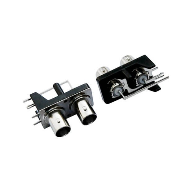 有線電視頭母頭彎式50歐姆射頻同軸PCB板端