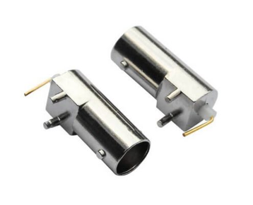 bnc 連接器 90度射頻同軸 母頭鋅合金 PCB插座板