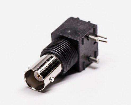 bnc插座 黑色外殼塑膠 彎式射頻同軸連接器PCB