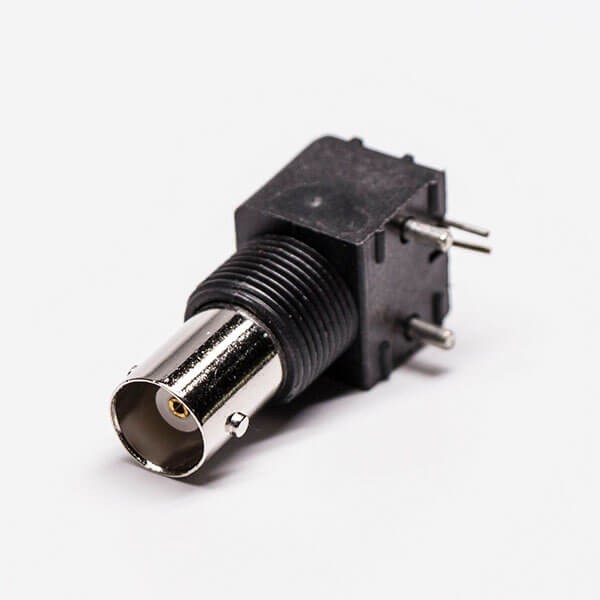 bnc插座 黑色外殼塑膠 彎式射頻同軸連接器PCB