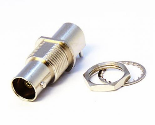 BNC母座接PCB板端接線(xiàn)彎式母頭75歐姆