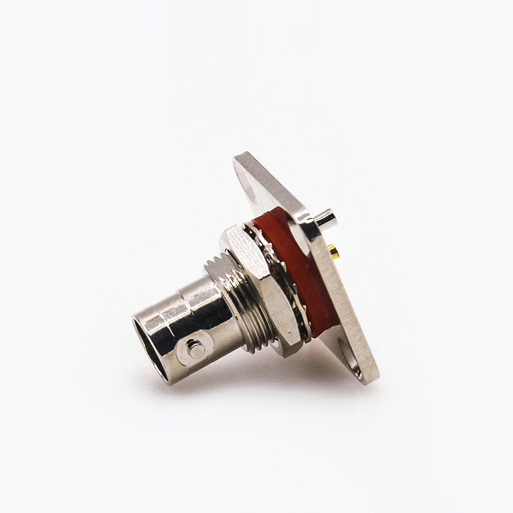 BNC底盤母頭連接器防水75Ω4孔法蘭直型前鎖穿墻焊接應(yīng)接線