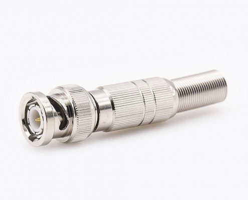 帶有彈簧連接器用于SYV-50-5-1BNC公頭直式焊接