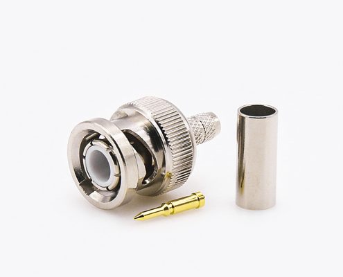 RG58/RG142公頭壓接直式的BNC連接器