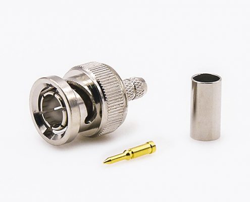 RG58BNC連接器RG58/RG142的公頭直式接線壓接