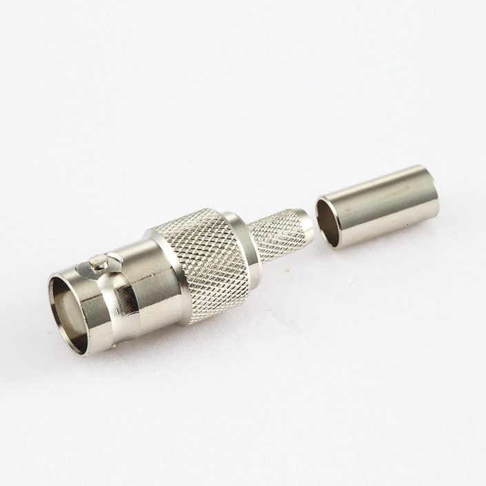 BNC連接器母頭直式壓接RG58/RG142電纜 BNC連接器母頭直式壓接RG58/RG142電纜