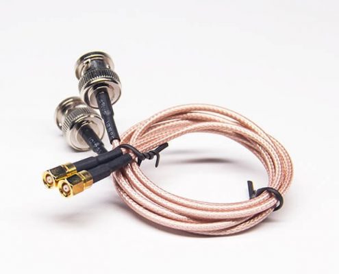 BNC同軸電纜線BNC公頭轉SMC 公頭接RG316線長50cm