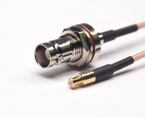 BNC連接線(xiàn)防水母頭前鎖板直式轉(zhuǎn)MCX公頭直式接RG316線(xiàn)