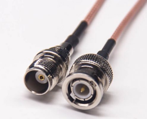 TNC母頭帶絕緣直式轉(zhuǎn)bnc公頭同軸電纜連接器