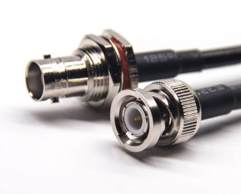 RF同軸線材料BNC公頭直式轉(zhuǎn)BNC母頭直式接RG58 RG223