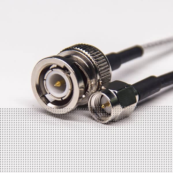 直插式SMA接口公頭鍍鎳轉BNC直式公頭接RG316線
