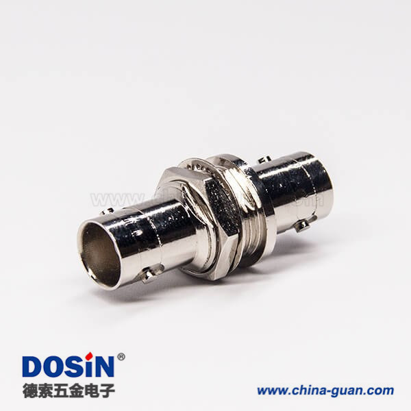 BNC母轉母轉接頭直式180度母轉母