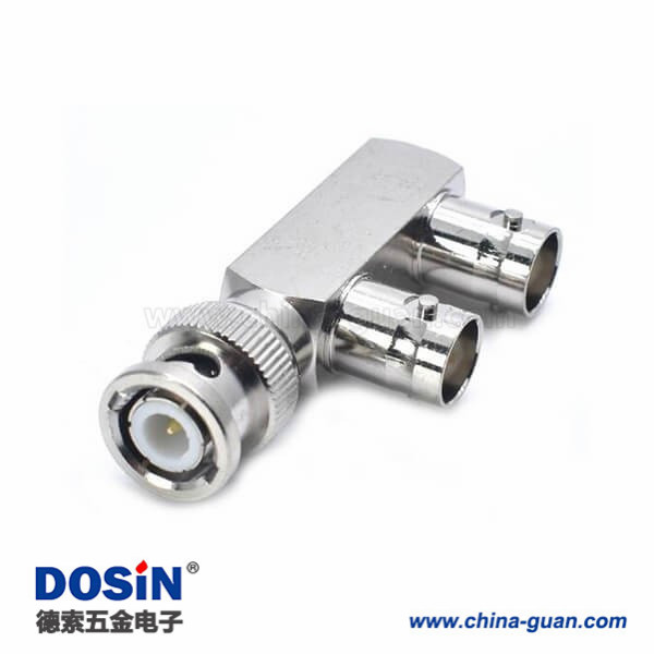 F型全銅BNC槍式視頻一公分二母BNC三通轉接頭BNC頭