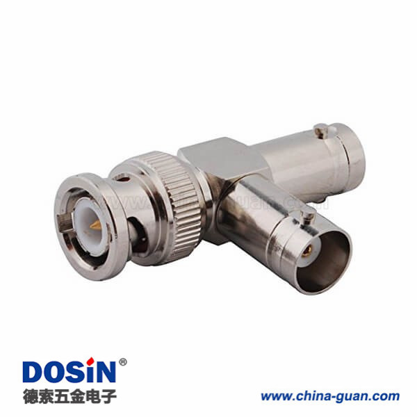 BNC三通公接頭T型頭一公二母轉接頭